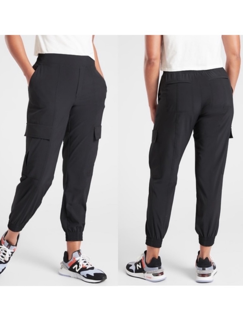 Athleta Black Cargo Joggers